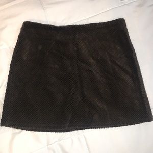 Brown suede skirt